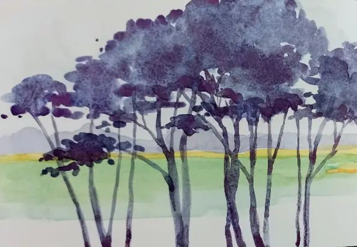 Cours aquarelle : peindre les arbres